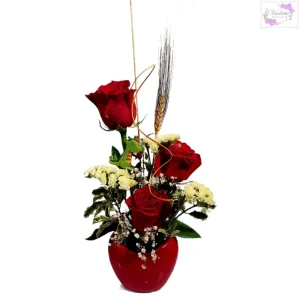 Composición 3 rosas Sant Jordi