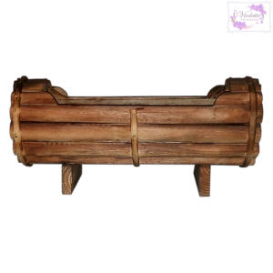 Jardinera doble de madera