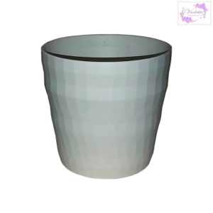 Maceta de porcelana – Blanca 3D