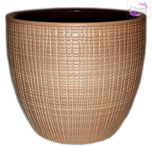 Maceta de porcelana – Marrón 3D